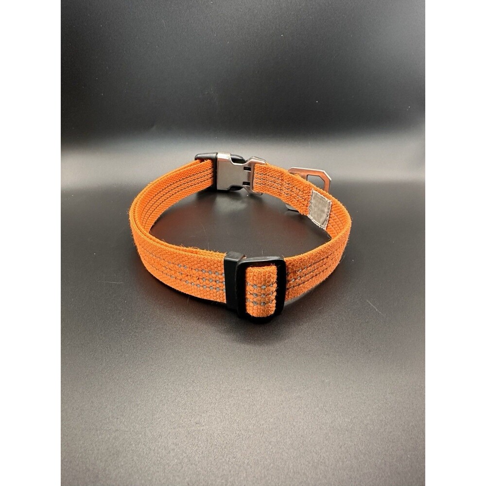 Carhartt Tradesman Dog Collar Hunter Orange Reflective Rugged Size Large 18”-26” - Picture 5 of 7